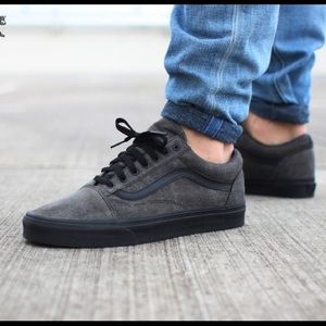 Vans - Old Skool - Washed Black - women sz. 8.5